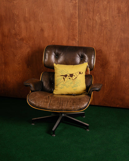 CAMP WANDAWEGA POINTER CHAINSTITCHED PILLOW- Camp W