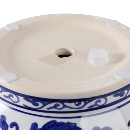 Planters Set of 2 - Blue/White Ceramic Chinoiserie, 9/11 in.