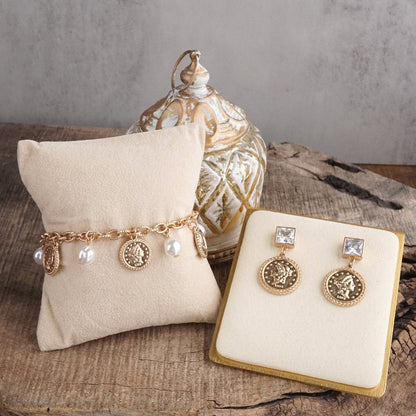 Starlit Relics – Coin Chandelier Statement Earrings