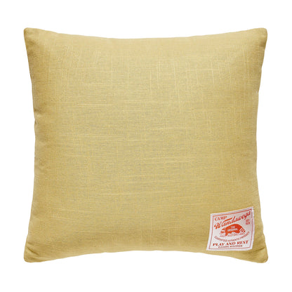CAMP WANDAWEGA POINTER CHAINSTITCHED PILLOW- Camp W