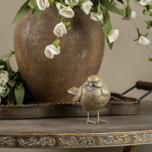 4" GOLD STANDING BIRD