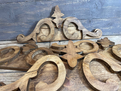 Benton Rustic Wall Door Topper-Waxed Brown-ER-24x10 inches