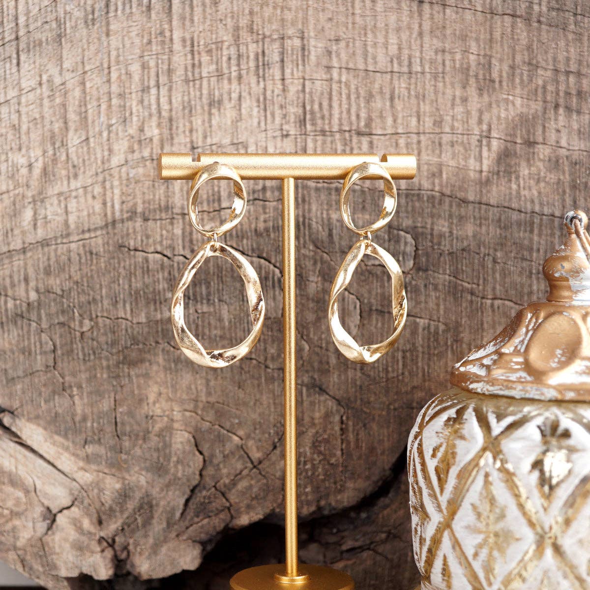 Wanderlight – Textured Tear Drop Earrings