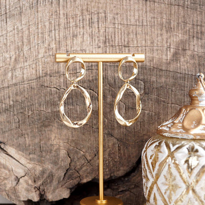 Wanderlight – Textured Tear Drop Earrings
