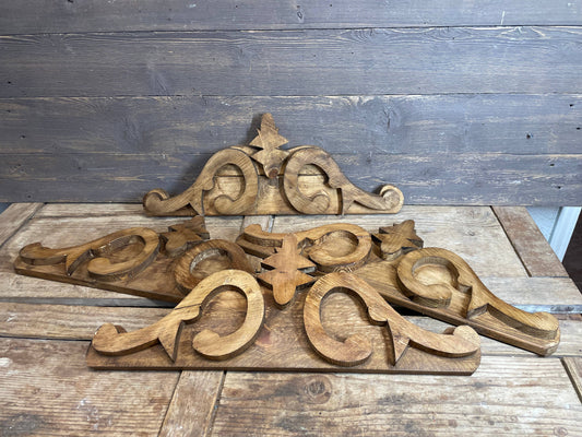 Benton Rustic Wall Door Topper-Waxed Brown-ER-24x10 inches