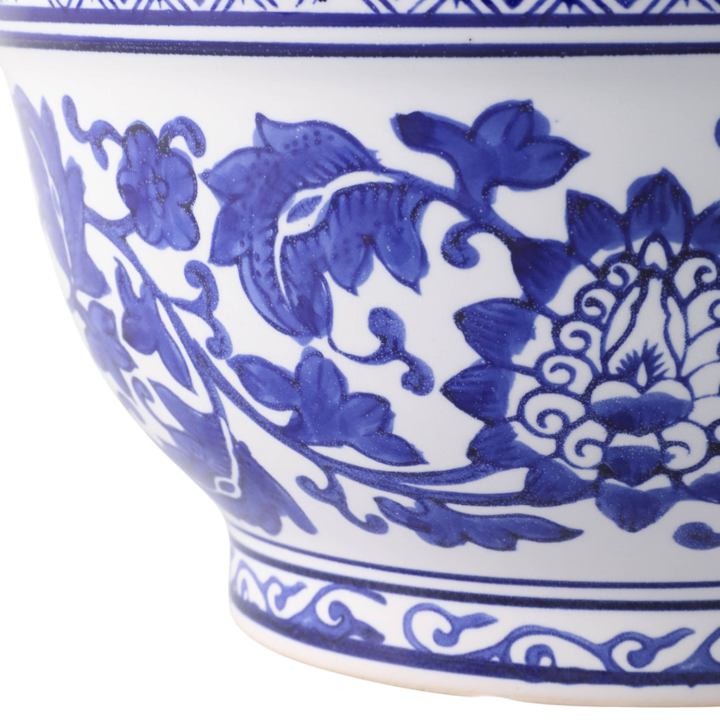 Planters Set of 2 - Blue/White Ceramic Chinoiserie, 9/11 in.