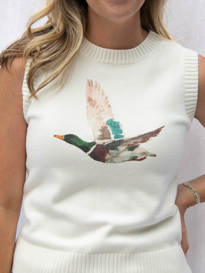 In Flight Waterfowl Sweater Tank Top