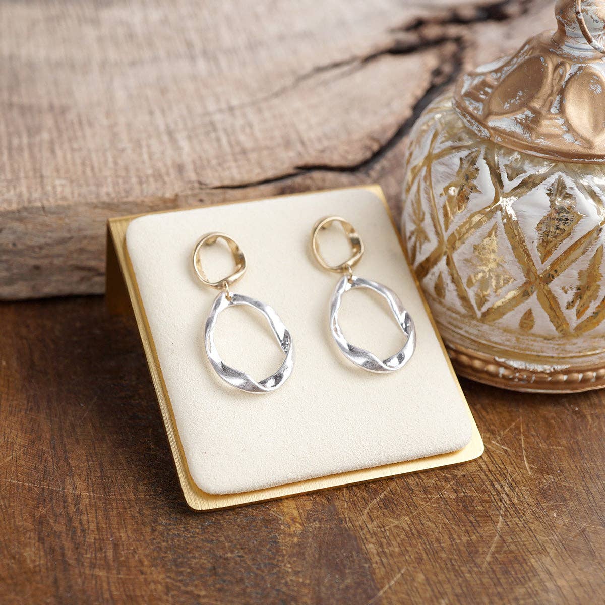 Wanderlight – Textured Tear Drop Earrings