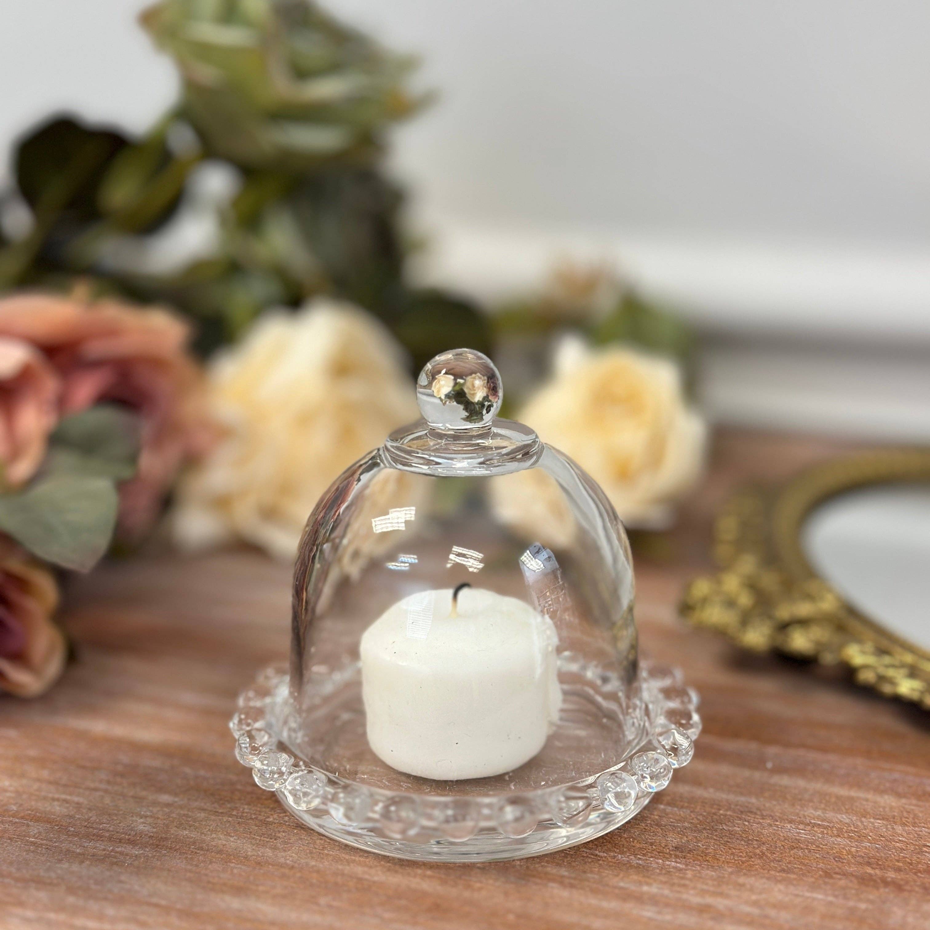 Glass Dome Display Cloche with Base