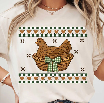 Hens On Nest Short Sleeve Tee