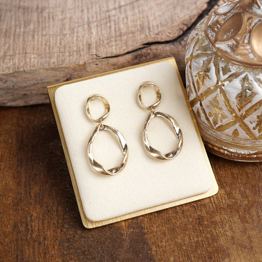 Wanderlight – Textured Tear Drop Earrings